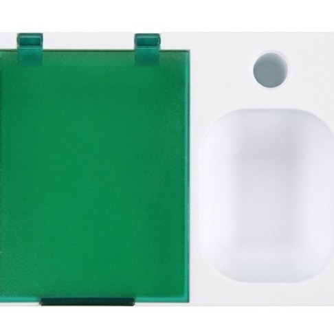 Подставка под ручку и скрепки «Потакет», белый/зеленый