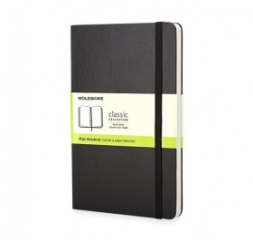 Записная книжка Moleskine Classic (нелинованный) в твердой обложке, Pocket (9x14см), черный