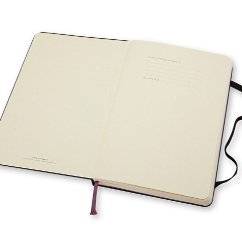 Записная книжка Moleskine Classic (нелинованный) в твердой обложке, Large (13х21см), черный