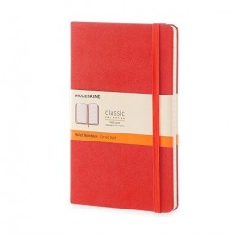 Записная книжка Moleskine Classic (в линейку) в твердой обложке, Large (13х21см), красный