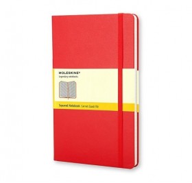 Записная книжка Moleskine Classic (в клетку) в твердой обложке, Large (13х21см), красный