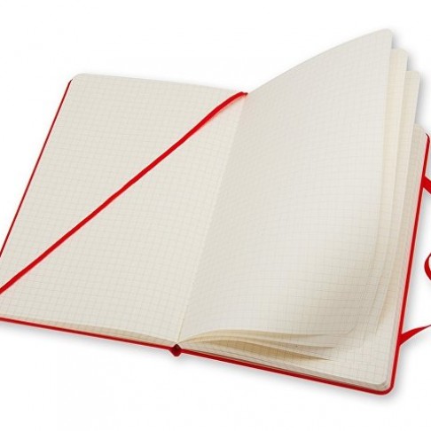 Записная книжка Moleskine Classic (в клетку) в твердой обложке, Large (13х21см), красный