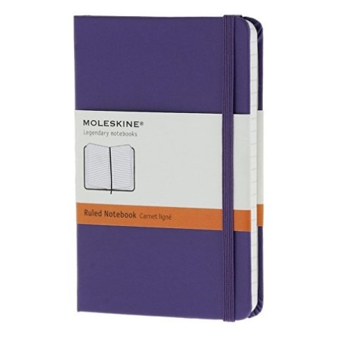 Записная книжка Moleskine Classic (в линейку) в твердой обложке, Pocket (9x14см), фиолетовый Записная книжка Moleskine Classic (в линейку) в твердой обложке, Pocket (9x14см), фиолетовый