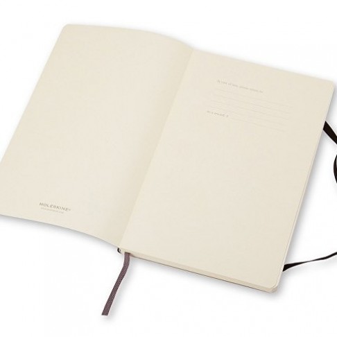 Записная книжка Moleskine Classic Soft (нелинованный), Large (13х21см), черный