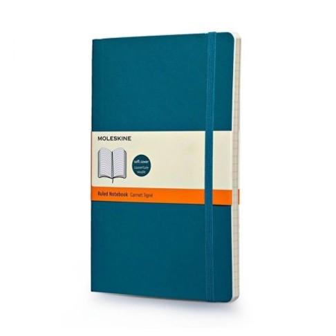 Записная книжка Moleskine Classic Soft (в линейку), Large (13х21см), бирюзовый Записная книжка Moleskine Classic Soft (в линейку), Large (13х21см), бирюзовый