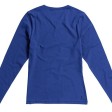 Ponoka женская футболка из органического хлопка, длинный рукав, синий