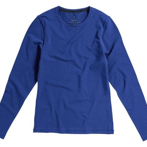 Ponoka женская футболка из органического хлопка, длинный рукав, синий Ponoka женская футболка из органического хлопка, длинный рукав, синий