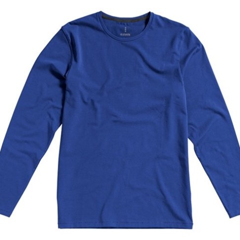 Ponoka мужская футболка из органического хлопка, длинный рукав, синий