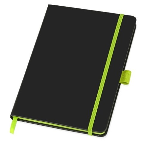 Блокнот Color edge A5, черный/лайм Блокнот Color edge A5, черный/лайм