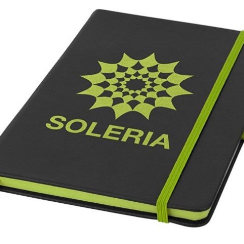 Блокнот Color edge A5, черный/лайм Блокнот Color edge A5, черный/лайм