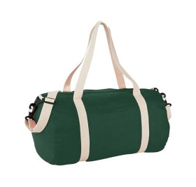 Хлопковая сумка Barrel Duffel, зеленый/бежевый