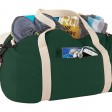 Хлопковая сумка Barrel Duffel, зеленый/бежевый