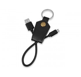 Кабель-брелок USB-MicroUSB «Pelle», черный