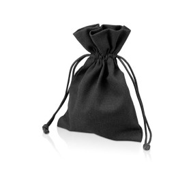 Мешочек подарочный, лен, средний, черный