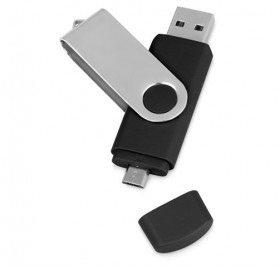 USB/micro USB-флешка 2.0 на 16 Гб «Квебек OTG», черный