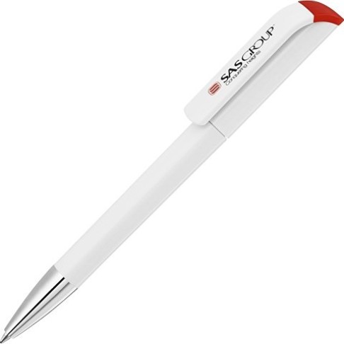 Ручка шариковая UMA «EFFECT SI», белый/красный