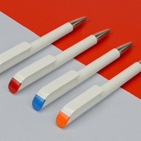 Ручка шариковая UMA «EFFECT SI», белый/красный