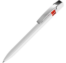 Ручка шариковая UMA «SKY M», белый/красный