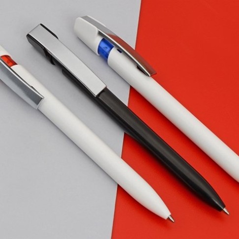 Ручка шариковая UMA «SKY M», белый/красный