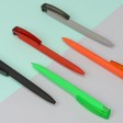 Ручка шариковая трехгранная UMA «TRINITY K transparent GUM», soft-touch, серый