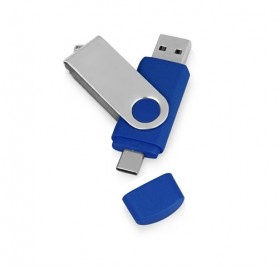 USB3.0/USB Type-C флешка на 16 Гб «Квебек C», синий