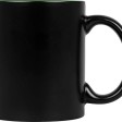Кружка с покрытием для гравировки «Subcolor BLK», черный/зеленое яблоко