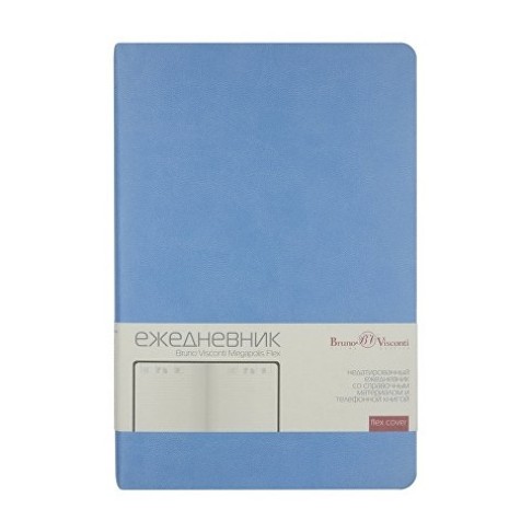 Ежедневник А5 недатированный «Megapolis Flex», небесно-голубой