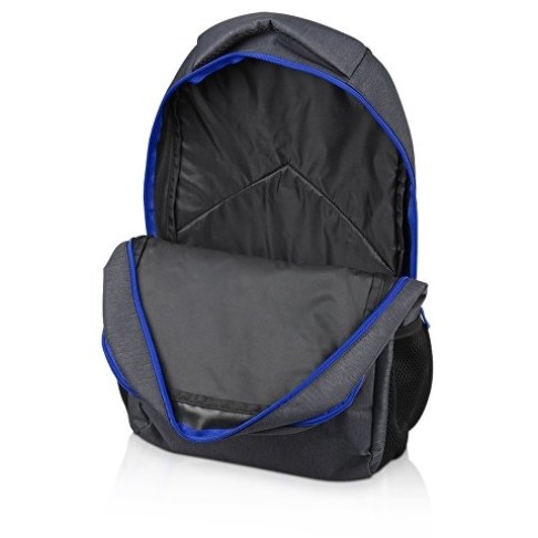 Рюкзак «Metropolitan», серый с синей молнией