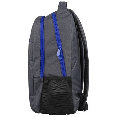 Рюкзак «Metropolitan», серый с синей молнией