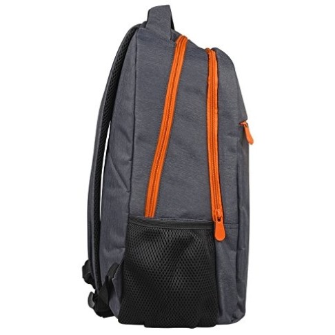 Рюкзак «Metropolitan», серый с оранжевой молнией