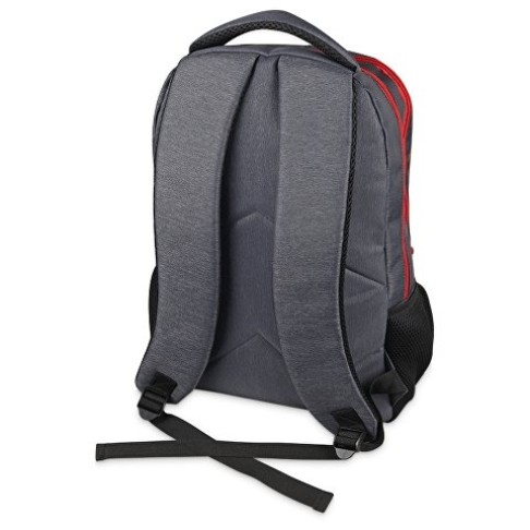 Рюкзак «Metropolitan», серый с красной молнией и черной подкладкой