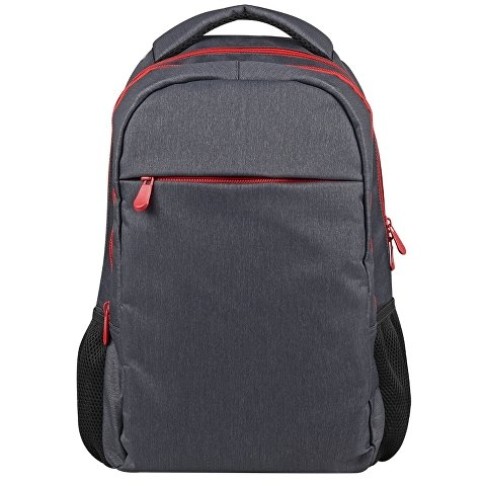 Рюкзак «Metropolitan», серый с красной молнией и черной подкладкой