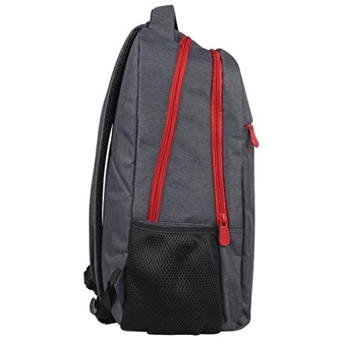 Рюкзак «Metropolitan», серый с красной молнией и черной подкладкой