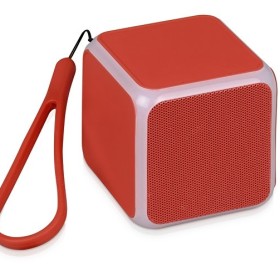 Портативная колонка «Cube» с подсветкой, красный