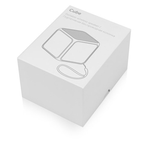 Портативная колонка «Cube» с подсветкой, красный
