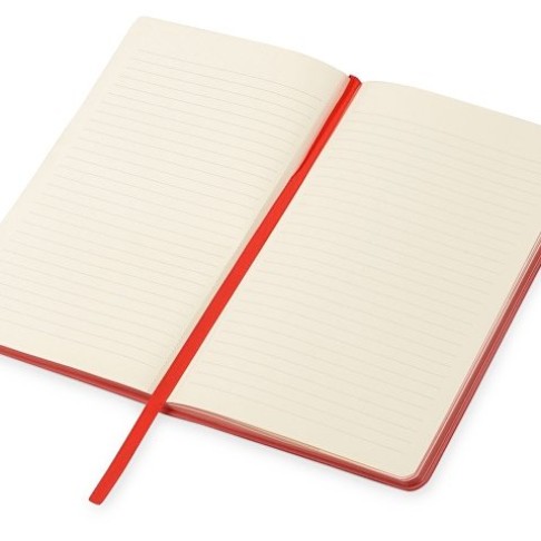 Блокнот «Notepeno» 130x205 мм с тонированными линованными страницами, красный