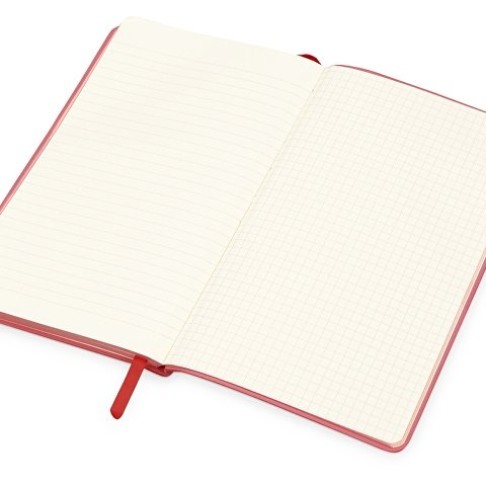 Блокнот «Notepeno» 130x205 мм с тонированными линованными страницами, красный