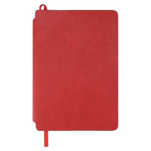 Блокнот «Notepeno» 130x205 мм с тонированными линованными страницами, красный
