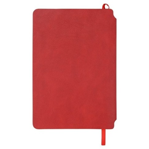 Блокнот «Notepeno» 130x205 мм с тонированными линованными страницами, красный