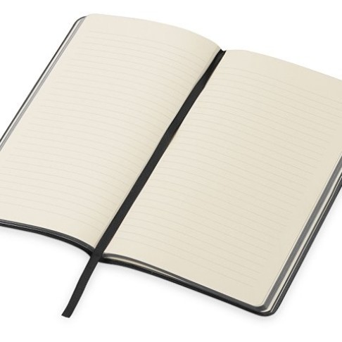 Блокнот «Notepeno» 130x205 мм с тонированными линованными страницами, черный