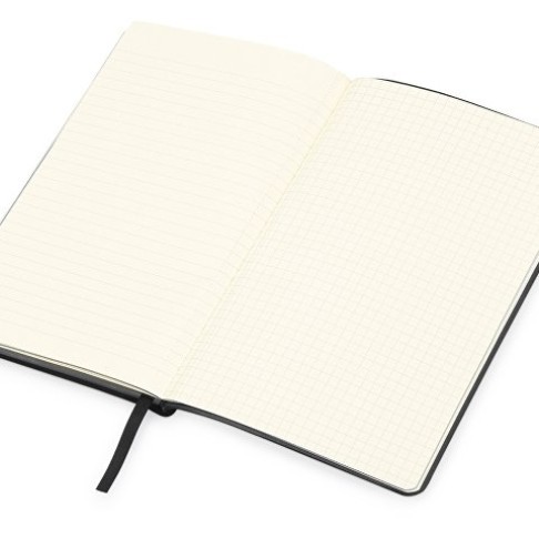 Блокнот «Notepeno» 130x205 мм с тонированными линованными страницами, черный