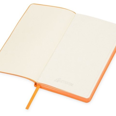Блокнот «Notepeno» 130x205 мм с тонированными линованными страницами, оранжевый