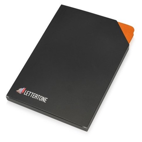 Блокнот «Notepeno» 130x205 мм с тонированными линованными страницами, оранжевый