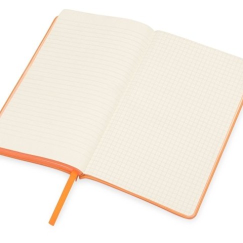 Блокнот «Notepeno» 130x205 мм с тонированными линованными страницами, оранжевый