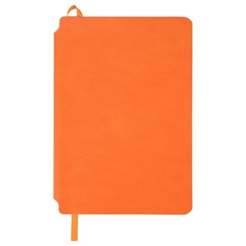 Блокнот «Notepeno» 130x205 мм с тонированными линованными страницами, оранжевый