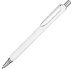 Ручка металлическая шариковая трехгранная «Riddle», белый/серебристый
