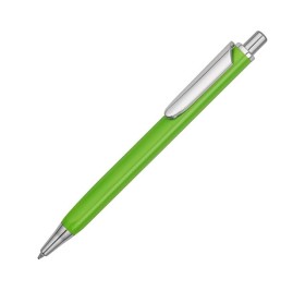 Ручка металлическая шариковая трехгранная «Riddle», зеленое яблоко/серебристый