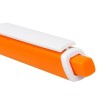 Ручка пластиковая трехгранная шариковая «Lateen», оранжевый/белый