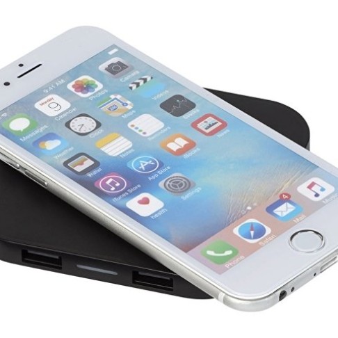 Беспроводное зарядное устройство-хаб «Ozone», черный Беспроводное зарядное устройство-хаб «Ozone», черный