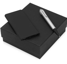 Подарочный набор Beam of Light с ручкой и зарядным устройством, серебристый